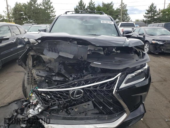 2020 Lexus LX 570 with VIN JTJDY7AX0L4315342, listed as a Copart auction lot 70881694 with 65,917 mi miles and Salvage title. Bid and sale history available at DreamBid. Image 5.