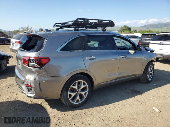 2019 Kia Sorento SX z VIN 5XYPK4A56KG528438, wystawiony jako Copart lot #55158685 z przebiegiem 86 288 mil mil oraz Szkoda całkowita • Salvage title. Historia ofert i sprzedaży dostępna na DreamBid. Obrazek 3.
