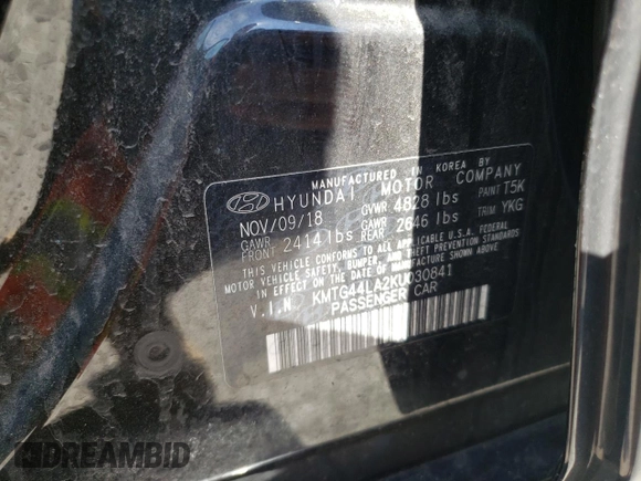 2019 Genesis G70 Advanced z VIN KMTG44LA2KU030841, wystawiony jako Copart lot #55983655 z przebiegiem 64 055 mil mil oraz Szkoda całkowita • Salvage title. Historia ofert i sprzedaży dostępna na DreamBid. Obrazek 12.