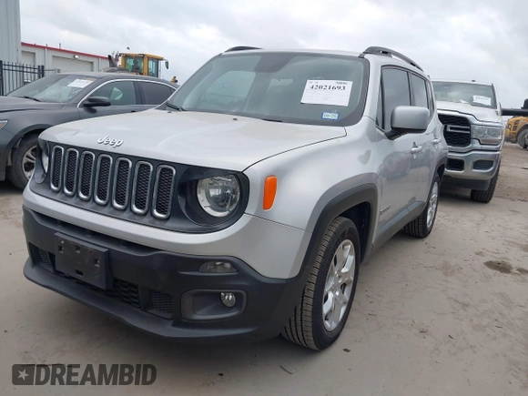 2018 Jeep Renegade Latitude with VIN ZACCJABB4JPJ30676, listed as a IAAI auction lot 42021693 with 55,135 mi miles and . Bid and sale history available at carsss.com. Image 17.