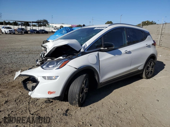 2018 Chevrolet Bolt EV Premier with VIN 1G1FX6S09J4136667, listed as a Copart auction lot 88350965 with 0 mi miles and Salvage Title. Bid and sale history available at carsss.com. Image 1.