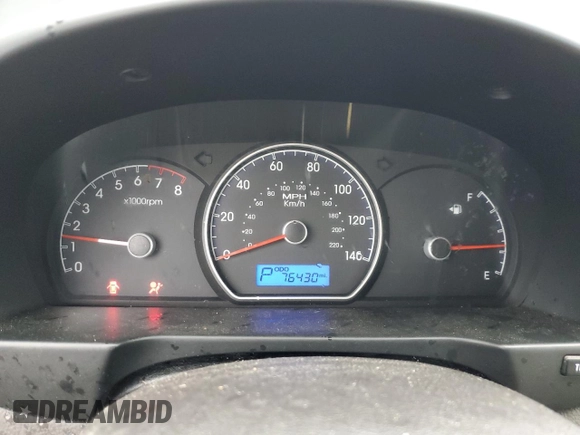 2010 Hyundai Elantra GLS with VIN KMHDU4AD6AU930974, listed as a Copart auction lot 73050024 with 76,430 mi miles and Salvage title. Bid and sale history available at DreamBid. Image 9.