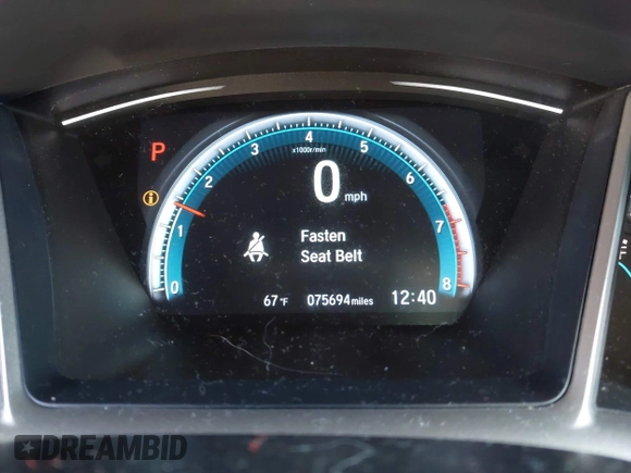 2016 Honda Civic EX with VIN 2HGFC2F78GH575519, listed as a IAAI auction lot 41481067 with 75,694 mi miles and . Bid and sale history available at DreamBid. Image 15.