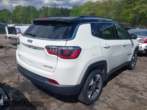 2018 Jeep Compass Limited with VIN 3C4NJDCB0JT314422, listed as a IAAI auction lot 42020523 with 41,888 mi miles and . Bid and sale history available at DreamBid. Image 4.