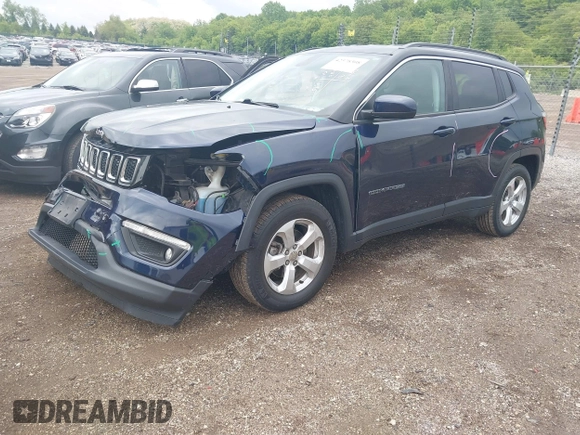 2018 Jeep Compass Latitude with VIN 3C4NJCBB9JT124968, listed as a IAAI auction lot 42378308 with 90,866 mi miles and . Bid and sale history available at DreamBid. Image 2.