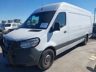 2024 Mercedes-Benz Sprinter Cargo with VIN W1Y4NDHY6RT172013, listed as a IAAI auction lot 41407339 with 166,083 mi miles. Bid and sale history available at carsss.com. Image 2.