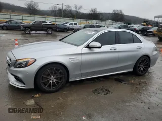 2015 Mercedes-Benz C 63 AMG with VIN 55SWF8GB0FU088989, listed as a Copart auction lot 40410084 with 62,580 mi miles and . Bid and sale history available at DreamBid. Image 1.
