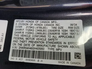 2025 Honda CR-V EX with VIN 2HKRS4H46SH405950, listed as a Copart auction lot 43325855 with 7,701 mi miles and Salvage Title. Bid and sale history available at DreamBid. Image 15.