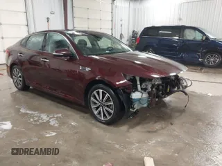 2019 Kia Optima EX with VIN 5XXGU4L1XKG344810, listed as a IAAI auction lot 41555072 with 92,629 mi miles. Bid and sale history available at carsss.com. Image 1.