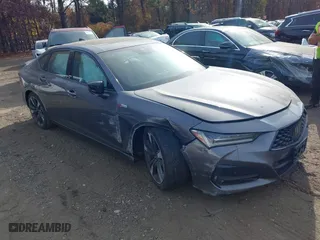 2022 Acura TLX w/A-Spec Package with VIN 19UUB5F54NA000596, listed as a IAAI auction lot 40798300 with 35,849 mi miles. Bid and sale history available at carsss.com. Image 1.