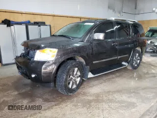 2014 Nissan Armada Platinum z VIN 5N1AA0NE8EN605668, wystawiony jako Copart lot #54123165 z przebiegiem 160 372 mil mil oraz Czysty tytuł • Clean title. Historia ofert i sprzedaży dostępna na DreamBid. Obrazek 1.