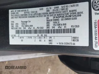 2018 Ford Fiesta SE with VIN 3FADP4EJ9JM126299, listed as a IAAI auction lot 41660973 with 74,730 mi miles. Bid and sale history available at carsss.com. Image 9.