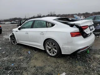 2022 Audi A5 Sportback Premium with VIN WAUABCF53NA014525, listed as a Copart auction lot 38280784 with 30,256 mi miles and Salvage Title. Bid and sale history available at carsss.com. Image 2.