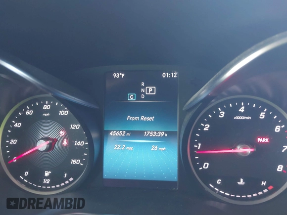 2020 Mercedes-Benz GLC 300 with VIN WDC0G8DBXLF736610, listed as a IAAI auction lot 42353177 with 45,652 mi miles and . Bid and sale history available at DreamBid. Image 7.