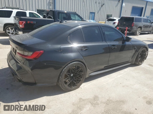 2021 BMW M3 Competition with VIN WBS33AY02MFK74990, listed as a Copart auction lot 49856635 with 57,181 mi miles and Salvage Title. Bid and sale history available at carsss.com. Image 3.