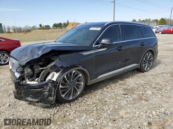 2020 Lincoln Aviator Reserve z VIN 5LM5J7XC8LGL26385, wystawiony jako Copart lot #45191005 z przebiegiem 62 050 mil mil oraz Szkoda całkowita • Salvage title. Historia ofert i sprzedaży dostępna na DreamBid. Obrazek 1.