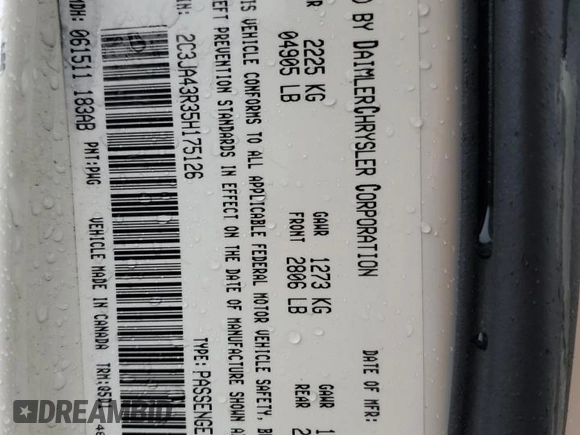 2005 Chrysler 300 300 z VIN 2C3JA43R35H175126, wystawiony jako Copart lot #58218305 z przebiegiem 167 612 mil mil oraz Szkoda całkowita • Salvage title. Historia ofert i sprzedaży dostępna na DreamBid. Obrazek 12.