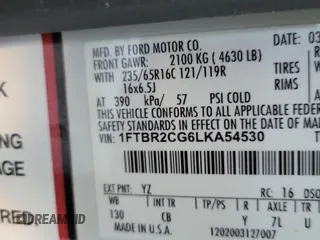 2020 Ford Transit Cargo with VIN 1FTBR2CG6LKA54530, listed as a IAAI auction lot 42547275 with 84,219 mi miles and . Bid and sale history available at DreamBid. Image 29.