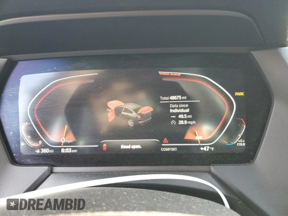 2020 BMW 2 Series 228i xDrive with VIN WBA73AK0XL7G13148, listed as a Copart auction lot 50231465 with 48,675 mi miles and Salvage Title. Bid and sale history available at DreamBid. Image 9.