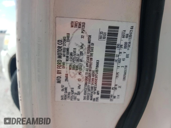 2007 Ford Explorer Limited z VIN 1FMEU65E97UB78683, wystawiony jako Copart lot #43976195 z przebiegiem 154 800 mil mil oraz Szkoda całkowita • Salvage title. Historia ofert i sprzedaży dostępna na DreamBid. Obrazek 13.
