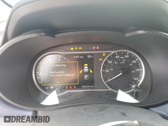 2023 Nissan Versa SV with VIN 3N1CN8EV2PL827659, listed as a Copart auction lot 55775185 with 48,024 mi miles and Salvage title. Bid and sale history available at DreamBid. Image 9.