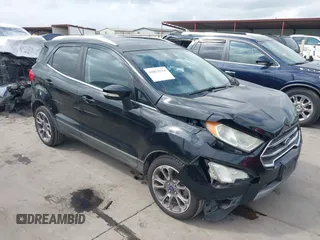 2019 Ford EcoSport Titanium z VIN MAJ3S2KE5KC267816, wystawiony jako IAAI lot #42073534 z przebiegiem 126 583 mil mil oraz . Historia ofert i sprzedaży dostępna na DreamBid. Obrazek 1.