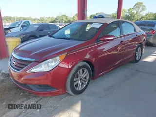2014 Hyundai Sonata GLS with VIN 5NPEB4AC0EH824476, listed as a IAAI auction lot 42126702 with 117,386 mi miles and . Bid and sale history available at carsss.com. Image 2.