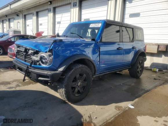 2023 Ford Bronco with VIN 1FMEE5BP9PLC15220, listed as a Copart auction lot 41729435 with 10,855 mi miles and Salvage Title. Bid and sale history available at carsss.com. Image 1.