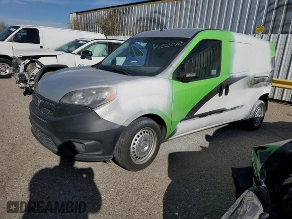 2015 Ram ProMaster City Cargo Tradesman with VIN ZFBERFAT7F6A82716, listed as a Copart auction lot 44520465 with 109,099 mi miles and Salvage Title. Bid and sale history available at carsss.com. Image 1.