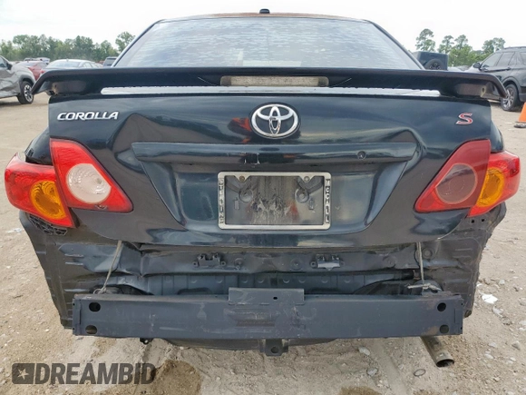 2010 Toyota Corolla with VIN 1NXBU4EE3AZ362774, listed as a Copart auction lot 62186385 with Not provided miles and Salvage title. Bid and sale history available at DreamBid. Image 6.
