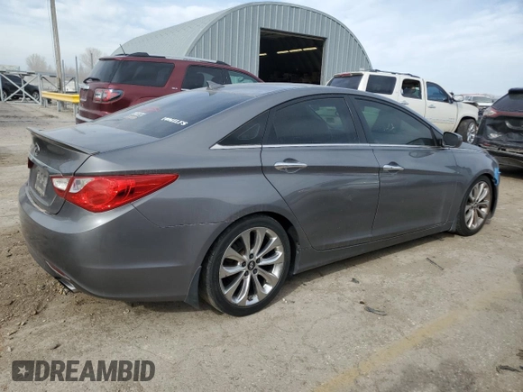 2013 Hyundai Sonata Limited with VIN 5NPEC4AC9DH577602, listed as a Copart auction lot 50443295 with 155,868 mi miles and Clean Title. Bid and sale history available at DreamBid. Image 3.
