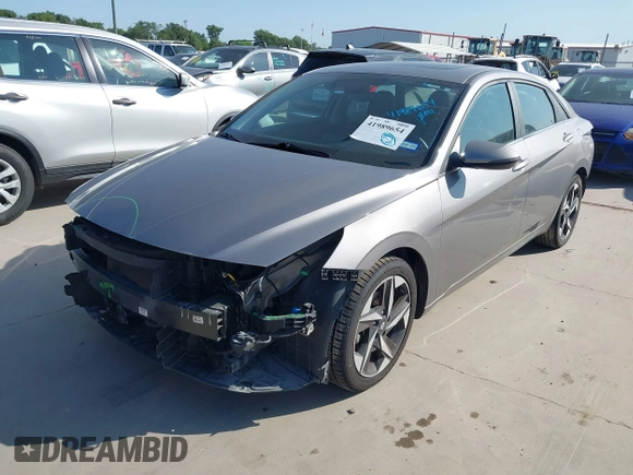 2022 Hyundai Elantra SEL z VIN KMHLN4AG5NU357557, wystawiony jako IAAI lot #41989654 z przebiegiem 56 010 mil mil oraz . Historia ofert i sprzedaży dostępna na DreamBid. Obrazek 2.