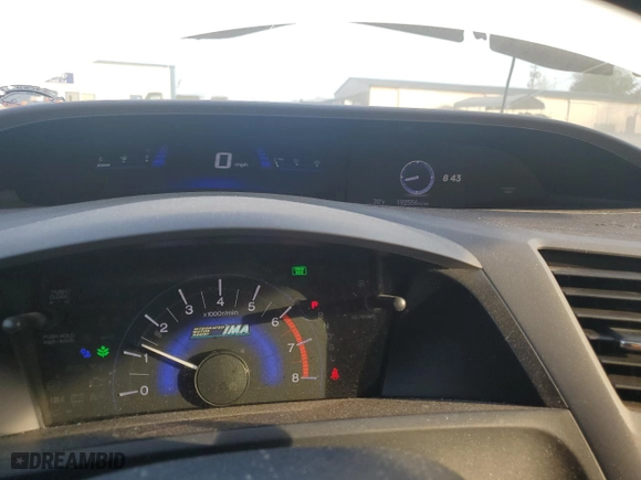 2012 Honda Civic Hybrid with VIN JHMFB4F39CS002107, listed as a Copart auction lot 46880265 with 192,556 mi miles and Salvage Title. Bid and sale history available at carsss.com. Image 9.