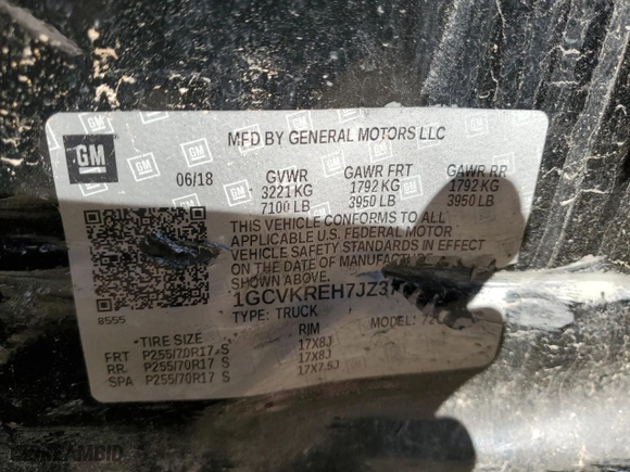 2018 Chevrolet Silverado 1500 LT with VIN 1GCVKREH7JZ379482, listed as a Copart auction lot 88638655 with 44,286 mi miles and Salvage Title. Bid and sale history available at carsss.com. Image 14.