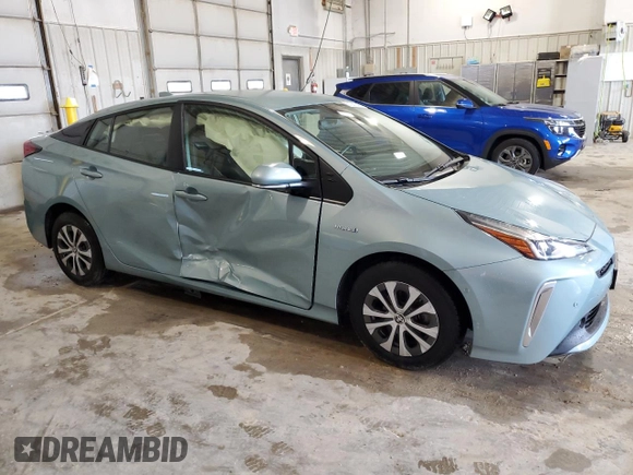 2022 Toyota Prius LE with VIN JTDL9MFU3N3034315, listed as a Copart auction lot 57041045 with 77,307 mi miles and Salvage title. Bid and sale history available at DreamBid. Image 4.