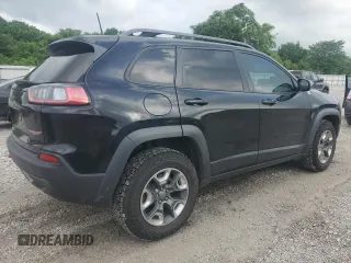 2019 Jeep Cherokee Trailhawk with VIN 1C4PJMBX9KD183116, listed as a Copart auction lot 58518265 with 124,258 mi miles and Salvage title. Bid and sale history available at DreamBid. Image 3.