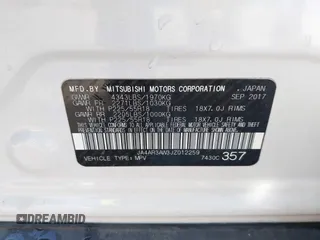2018 Mitsubishi Outlander Sport SE 2.4 with VIN JA4AR3AW3JZ012259, listed as a IAAI auction lot 41667577 with 66,995 mi miles. Bid and sale history available at carsss.com. Image 9.