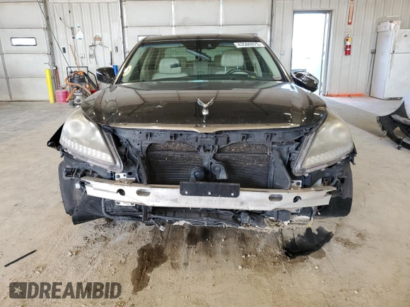 2014 Hyundai Equus Ultimate with VIN KMHGH4JH2EU077404, listed as a Copart auction lot 43586975 with Not provided miles and Salvage title. Bid and sale history available at DreamBid. Image 5.