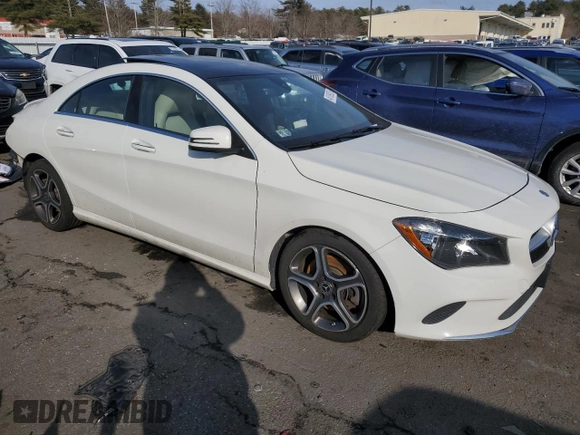 2018 Mercedes-Benz CLA 250 z VIN WDDSJ4GB5JN555993, wystawiony jako Copart lot #46189825 z przebiegiem 124 159 mil mil oraz Szkoda całkowita • Salvage title. Historia ofert i sprzedaży dostępna na DreamBid. Obrazek 4.