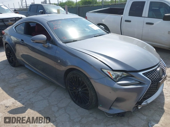 2016 Lexus RC 350 F Sport with VIN JTHHE5BC0G5014047, listed as a IAAI auction lot 42066120 with 112,998 mi miles and . Bid and sale history available at DreamBid. Image 1.