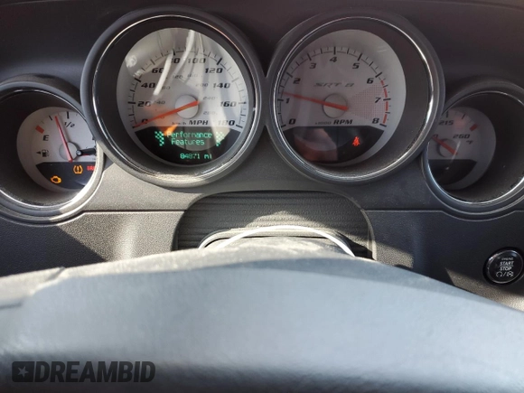 2010 Dodge Challenger SRT-8 with VIN 2B3CJ7DW3AH142519, listed as a Copart auction lot 41775425 with 84,871 mi miles and Salvage title. Bid and sale history available at DreamBid. Image 9.
