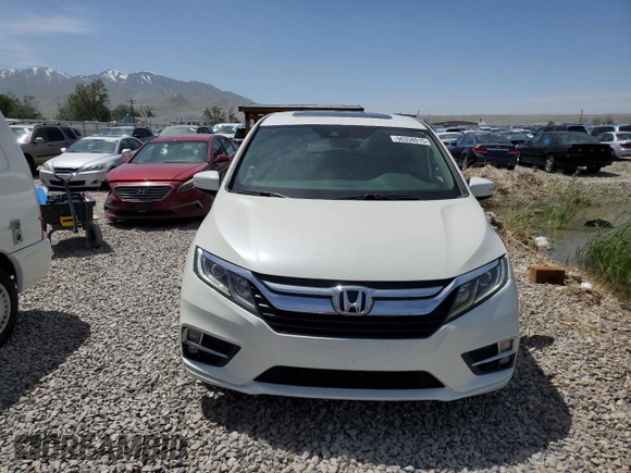 2019 Honda Odyssey EX-L z VIN 5FNRL6H71KB061252, wystawiony jako Copart lot #56358015 z przebiegiem 75 556 mil mil oraz Szkoda całkowita • Salvage title. Historia ofert i sprzedaży dostępna na DreamBid. Obrazek 5.