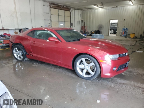 2014 Chevrolet Camaro LT with VIN 2G1FB1E36E9171189, listed as a Copart auction lot 57162165 with 117,192 mi miles and Salvage title. Bid and sale history available at DreamBid. Image 4.