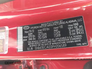 2023 Hyundai Tucson Limited with VIN 5NMJECAE0PH206589, listed as a IAAI auction lot 42198099 with 33,023 mi miles and . Bid and sale history available at DreamBid. Image 9.