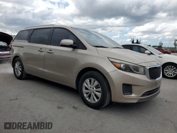 2015 Kia Sedona LX with VIN KNDMB5C14F6018486, listed as a Copart auction lot 72180404 with 74,447 mi miles and Salvage Title. Bid and sale history available at carsss.com. Image 4.