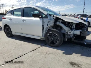 2023 Nissan LEAF SV Plus with VIN 1N4CZ1CVXPC557206, listed as a Copart auction lot 46681545 with 61,179 mi miles and Salvage Title. Bid and sale history available at DreamBid. Image 4.