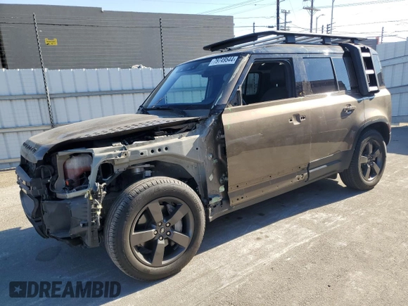 2020 Land Rover Defender SE with VIN SALEP7EU6L2002486, listed as a Copart auction lot 79749544 with 74,968 mi miles and Salvage title. Bid and sale history available at DreamBid. Image 1.