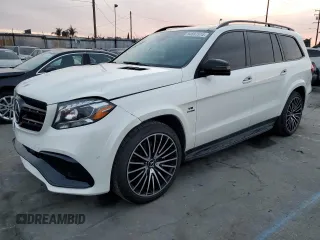 2018 Mercedes-Benz GLS with VIN 4JGDF7FE2JB063422, listed as a Copart auction lot 84687514 with 64,838 mi miles and Salvage Title. Bid and sale history available at carsss.com. Image 1.
