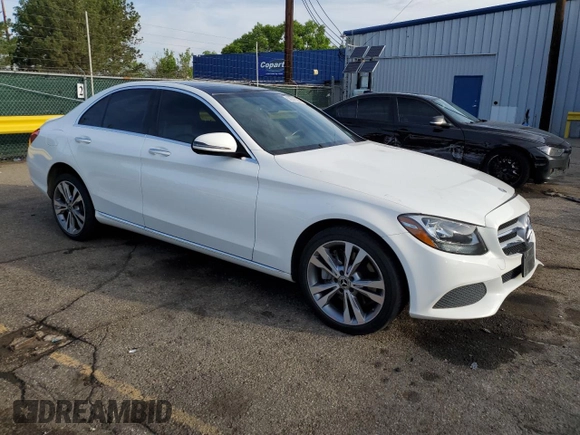 2018 Mercedes-Benz C 300 with VIN WDDWF4KB4JR393941, listed as a Copart auction lot 58537295 with 66,352 mi miles and Salvage title. Bid and sale history available at DreamBid. Image 4.