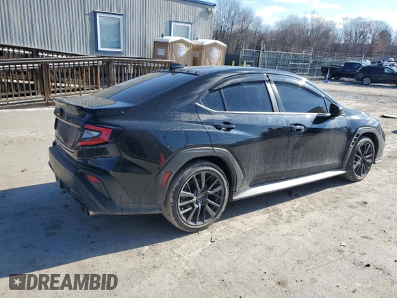 2022 Subaru WRX Premium with VIN JF1VBAF61N9003368, listed as a Copart auction lot 47369045 with 21,575 mi miles and Salvage Title. Bid and sale history available at carsss.com. Image 3.